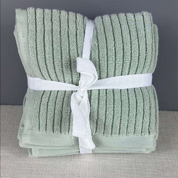 Brooks Brothers Green Turkish Washcloth Set 100% Cotton Luxury Soft 5 Pc NEW - Picture 8 of 8